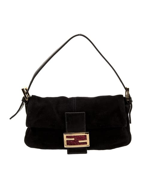 suede fendi baguette|genuine Fendi baguette.